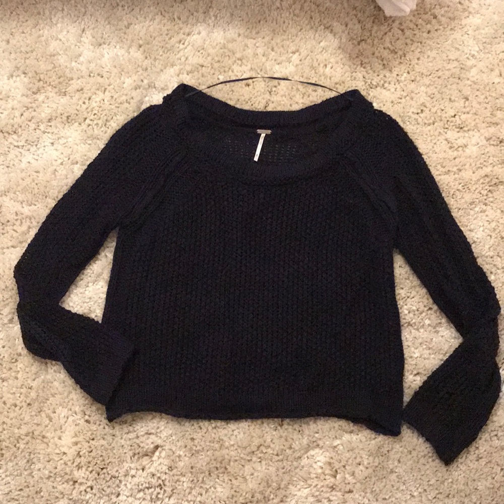 Free people navy blue sweater small